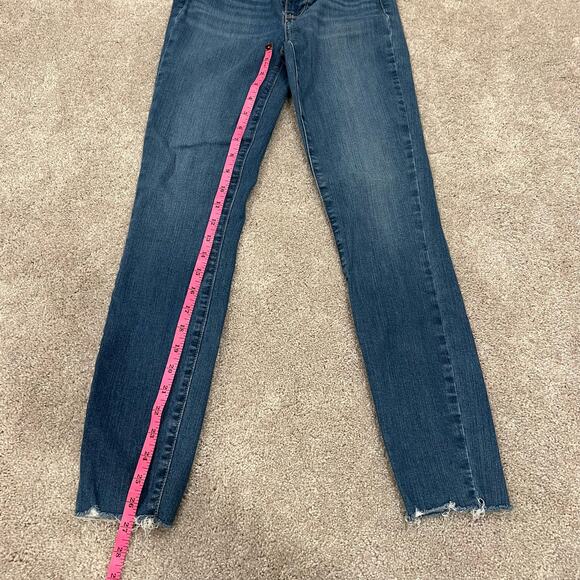 Paige Women's Hoxton Ankle Skinny Jean Light Wash Distressed Hem Size 24 - Picture 5 of 11